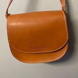Portland Leather Image	'Almost Perfect' Saddle Bag
Tan